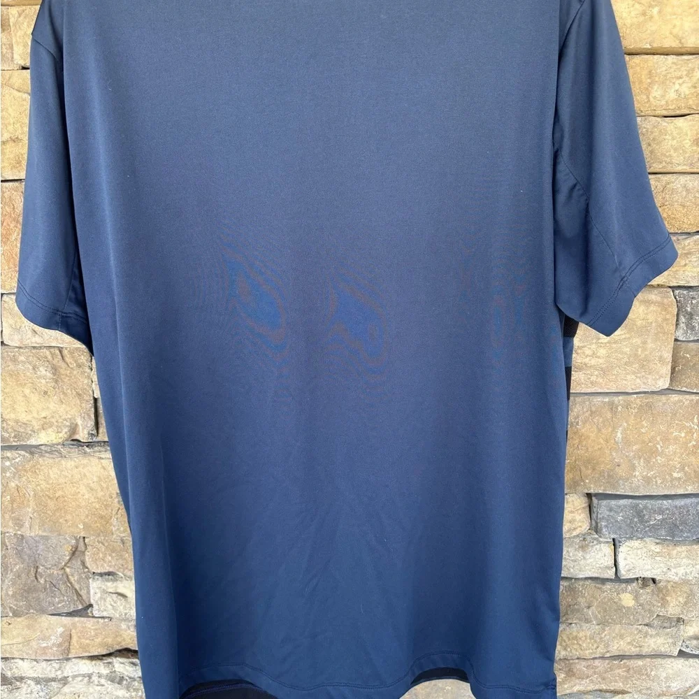 Nike Blue and Black Striped Polo Shirt‎